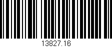 Código de barras (EAN, GTIN, SKU, ISBN): '13827.16'