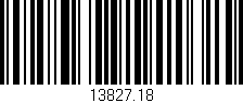 Código de barras (EAN, GTIN, SKU, ISBN): '13827.18'