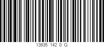 Código de barras (EAN, GTIN, SKU, ISBN): '13835_142_0_G'