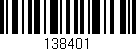 Código de barras (EAN, GTIN, SKU, ISBN): '138401'