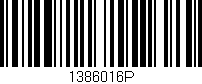 Código de barras (EAN, GTIN, SKU, ISBN): '1386016P'