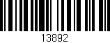Código de barras (EAN, GTIN, SKU, ISBN): '13892'