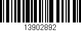 Código de barras (EAN, GTIN, SKU, ISBN): '13902892'