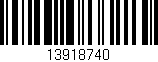 Código de barras (EAN, GTIN, SKU, ISBN): '13918740'