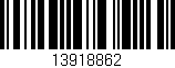 Código de barras (EAN, GTIN, SKU, ISBN): '13918862'
