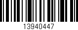 Código de barras (EAN, GTIN, SKU, ISBN): '13940447'