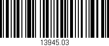 Código de barras (EAN, GTIN, SKU, ISBN): '13945.03'