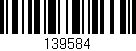 Código de barras (EAN, GTIN, SKU, ISBN): '139584'