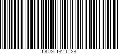 Código de barras (EAN, GTIN, SKU, ISBN): '13973_162_0_38'
