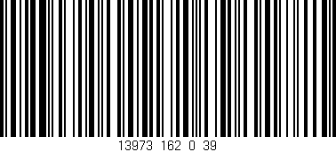 Código de barras (EAN, GTIN, SKU, ISBN): '13973_162_0_39'