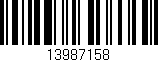 Código de barras (EAN, GTIN, SKU, ISBN): '13987158'