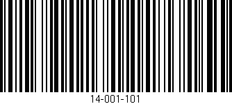 Código de barras (EAN, GTIN, SKU, ISBN): '14-001-101'