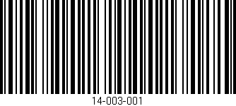 Código de barras (EAN, GTIN, SKU, ISBN): '14-003-001'