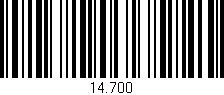 Código de barras (EAN, GTIN, SKU, ISBN): '14.700'