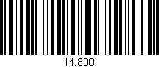 Código de barras (EAN, GTIN, SKU, ISBN): '14.800'