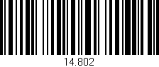 Código de barras (EAN, GTIN, SKU, ISBN): '14.802'