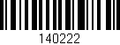 Código de barras (EAN, GTIN, SKU, ISBN): '140222'