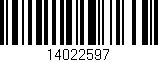 Código de barras (EAN, GTIN, SKU, ISBN): '14022597'