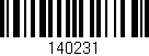Código de barras (EAN, GTIN, SKU, ISBN): '140231'