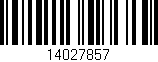 Código de barras (EAN, GTIN, SKU, ISBN): '14027857'