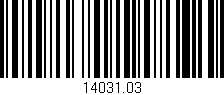 Código de barras (EAN, GTIN, SKU, ISBN): '14031.03'