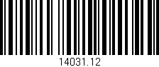 Código de barras (EAN, GTIN, SKU, ISBN): '14031.12'