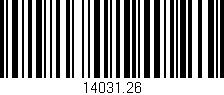 Código de barras (EAN, GTIN, SKU, ISBN): '14031.26'