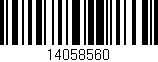 Código de barras (EAN, GTIN, SKU, ISBN): '14058560'
