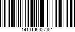 Código de barras (EAN, GTIN, SKU, ISBN): '1410109327981'