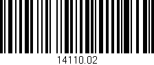 Código de barras (EAN, GTIN, SKU, ISBN): '14110.02'
