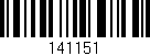 Código de barras (EAN, GTIN, SKU, ISBN): '141151'