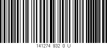 Código de barras (EAN, GTIN, SKU, ISBN): '141274_932_0_U'