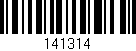 Código de barras (EAN, GTIN, SKU, ISBN): '141314'