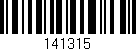 Código de barras (EAN, GTIN, SKU, ISBN): '141315'