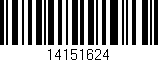 Código de barras (EAN, GTIN, SKU, ISBN): '14151624'