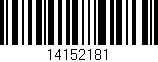 Código de barras (EAN, GTIN, SKU, ISBN): '14152181'