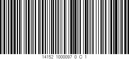 Código de barras (EAN, GTIN, SKU, ISBN): '14152_1000097_0_C/1'