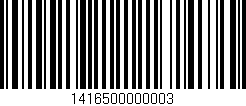 Código de barras (EAN, GTIN, SKU, ISBN): '1416500000003'