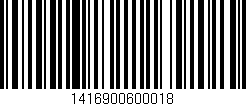 Código de barras (EAN, GTIN, SKU, ISBN): '1416900600018'