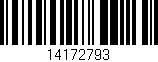 Código de barras (EAN, GTIN, SKU, ISBN): '14172793'