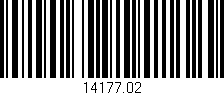 Código de barras (EAN, GTIN, SKU, ISBN): '14177.02'