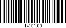 Código de barras (EAN, GTIN, SKU, ISBN): '14181.03'