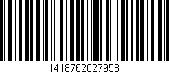 Código de barras (EAN, GTIN, SKU, ISBN): '1418762027958'