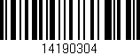 Código de barras (EAN, GTIN, SKU, ISBN): '14190304'