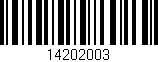 Código de barras (EAN, GTIN, SKU, ISBN): '14202003'