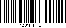 Código de barras (EAN, GTIN, SKU, ISBN): '14210020413'