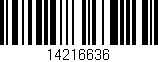 Código de barras (EAN, GTIN, SKU, ISBN): '14216636'