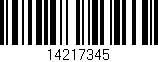 Código de barras (EAN, GTIN, SKU, ISBN): '14217345'