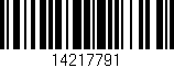Código de barras (EAN, GTIN, SKU, ISBN): '14217791'