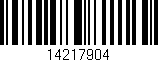 Código de barras (EAN, GTIN, SKU, ISBN): '14217904'